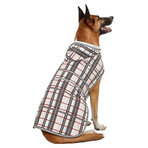 HAPPIERE Hunderegenmäntel für große Hunde, wasserdichter Regenmantel für große Hunde, reflektierender Hundeponcho Regenjacke Mantel für große Haustiere und Hunde von HAPPIERE