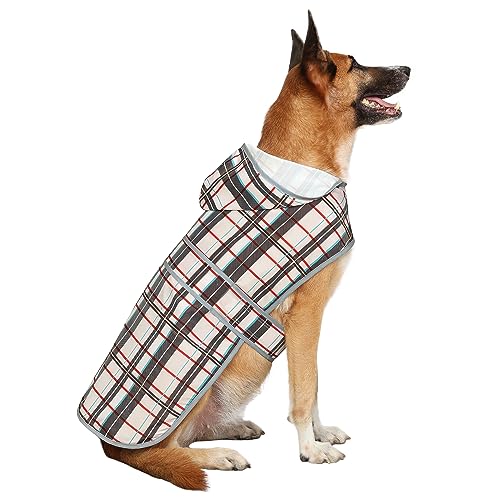 Hunderegenmantel für große Hunde, wasserdichter Hunderegenmantel mit Kapuze und Leinenloch, reflektierende Regenjacke für Hunde, extra groß von HAPPIERE