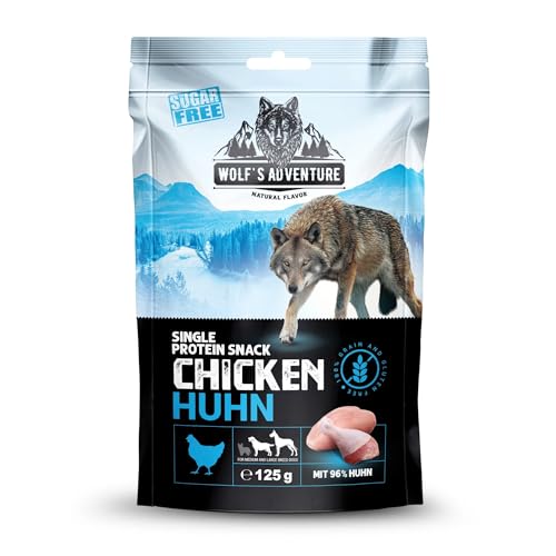 Wolf's Adventure Single Protein Snack 6x125g Huhn pur von HAPPY JACKY