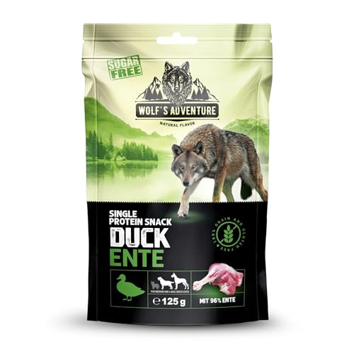 Wolf's Adventure Single Protein Snack 6x125g Ente pur von HAPPY JACKY