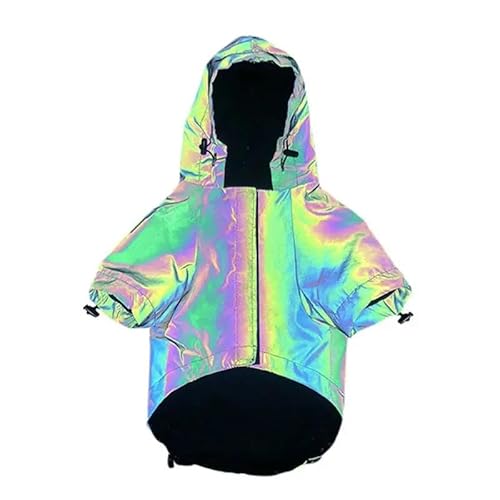 Flashing Haustier-Kapuzenpullover, Windjacke, Outdoor, Reflektierend, Mittelgroße Und Große Hundekleidung, Weiche Und Bequeme Haustierjacke, Geeignet Für Kleine, Mittelgroße Und Große Hunde,A,4XL von HAQEPO