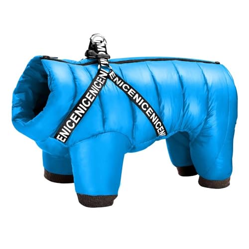 Herbst Und Winter, Warme Hundejacke, Kleidung Mit Hosenträgern, Hundemantel Aus Baumwolle, Daunenjacke, Weiche Und Bequeme Haustierkleidung, Geeignet Für Kleine Und Mittelgroße Hunde,Blau,12 Herbst Und Winter, Warme Hundejacke, Kleidung Mit Hosenträgern, Hundemantel Aus Baumwolle, Daunenjacke, Weiche Und Bequeme Haustierkleidung, Geeignet Für Kleine Und Mittelgroße Hunde,Blau,12 von YHTAKF