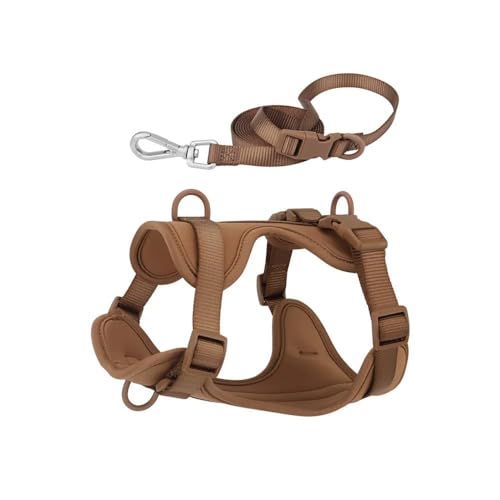 Outdoor-Hundetraining, Camping, Jagd, Geschirr Und Leine, Verstellbares Hundegeschirr Und Leine, Modisches, Wasserdichtes Nylon-Haustiergeschirr,B,M von HAQEPO