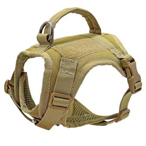 Verstellbarer Nylon-Haustierträger Mit Aufkleber-Patch, Outdoor-Haustier-Camping-Jagd-Trainingsgeschirr, Militärisches Taktisches Kleines Katzen- Und Hundegeschirr, Geeignet Für Kleine Hunde Und von HAQEPO