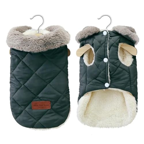 Warme Haustierjacke Für Herbst Und Winter, Kleidung Für Kleine Und Mittelgroße Hunde Mit Fellkragen, Haustierjacke Aus Baumwolle, Kleidung Für Französische Bulldogge, Chihuahua, Mops, Mantelweste Warme Haustierjacke Für Herbst Und Winter, Kleidung Für Kleine Und Mittelgroße Hunde Mit Fellkragen, Haustierjacke Aus Baumwolle, Kleidung Für Französische Bulldogge, Chihuahua, Mops, Mantelweste von YHTAKF