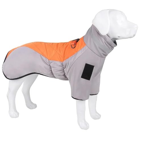 Warme Hundejacke Für Herbst Und Winter, Outdoor, Winddicht, Wasserdicht, Mittelgroße Und Große Hundejacke, Labrador, Golden Retriever, Weste, Kleidung, Arbeitskleidung,Orange,4XL von HAQEPO