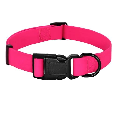Wasserdichtes PVC-Hundehalsband für den Außenbereich, leicht zu reinigen, einfarbig, PVC, Haustier-Reisehalsband, verstellbares Hundehalsband, geeignet für kleine und mittelgroße Hunde, A, S Wasserdichtes PVC-Hundehalsband für den Außenbereich, leicht zu reinigen, einfarbig, PVC, Haustier-Reisehalsband, verstellbares Hundehalsband, geeignet für kleine und mittelgroße Hunde, A, S von YHTAKF