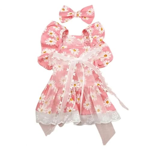 HARBINGG Hundepullover Stilvolle Hund Kleidung Pullover Sommer Hund Kleid Nette Spitze Prinzessin Kleid Haustier Katze-Rosa-L von HARBINGG