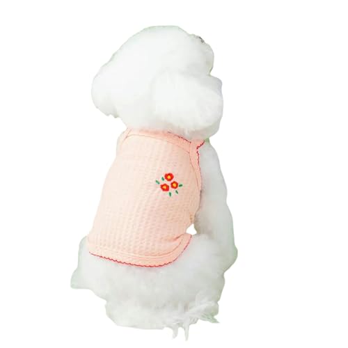 HARBINGG Hundepullover Strapsweste Für Kleine Hunde Welpen Sommer Kleidung Hund Kühlweste Chihuahua Kleidung Hund Kostüm-Rosa-L von HARBINGG