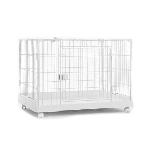 Katzenhaus für den Außen, Kleintierkäfig, Haustier-Laufstall für Den Innenbereich, Kaninchenstall mit 4 Räder, Ideal für Katzen und andere kleine Tiere(White,72 * 47 * 57.4cm) von HARELA