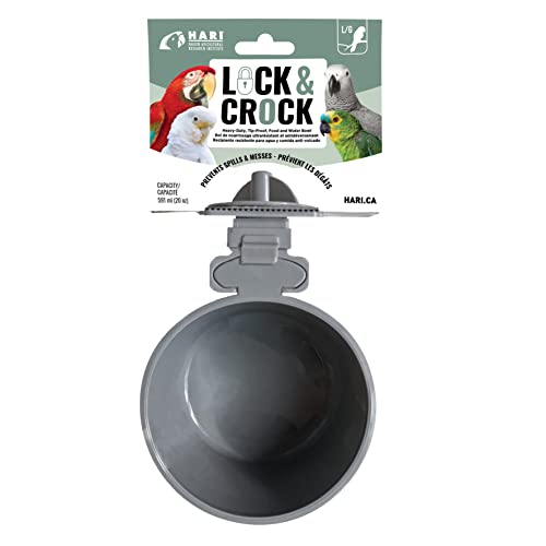 Hari Lock & Crock Futter- und Wassernapf, Vogelkäfig-Zubehör, groß von HARI