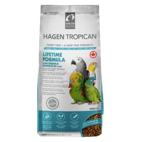 Tropican Mischfutter Granulat für Papageien, 820 g, 1er Pack (1 x 820 g) von HARI