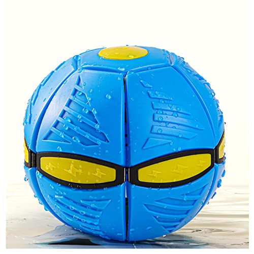 HARIPYER Fliegender Untertassenball, Kleiner Hundeball, Magischer Verformbarer UFO-Fliegender Ball, Interaktives Hundespielzeug, Rot – 1 Stück/Blue-1Pc von HARIPYER