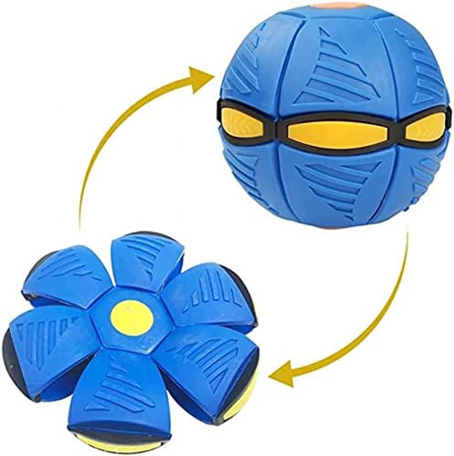 HARIPYER Fliegender Untertassenball, Pop-Up-Ball, Langlebiges Spielzeug, Hundeballspielzeug, Frisbee Wird Zu Einem Ball, 2 Stück/Blue-1Pc von HARIPYER