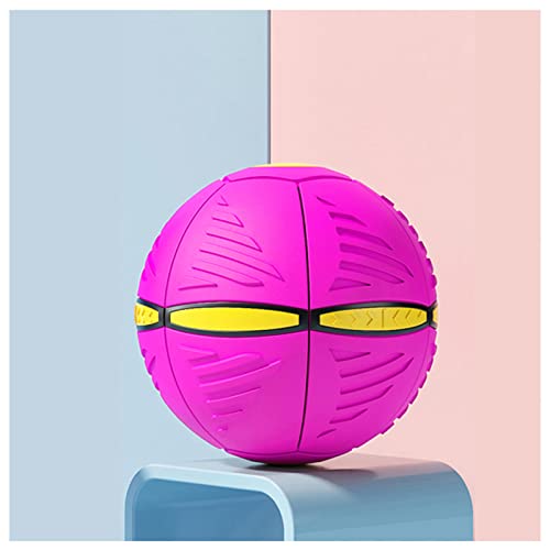 HARIPYER Fliegender Untertassenball, Pop-Up-Ball, Langlebiges Spielzeug, Hundeballspielzeug, Frisbee Wird Zu Einem Ball, 2 Stück/Purple-1Pc von HARIPYER