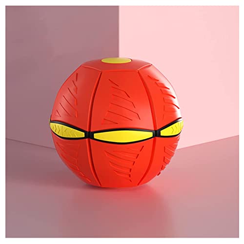 HARIPYER Fliegender Untertassenball, UFO-Spielzeugball, Der Wiederholt Zertrampelt Werden Kann, Kreativer Dekompressionsball, Haustierspielzeug Für Draußen, Lila – 1 Stück/Red-1Pc von HARIPYER