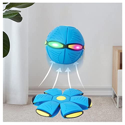 HARIPYER Haustierspielzeug Fliegende Untertasse, UFO-Flugball, Frei Verwandelbar, Pop-Up-Ballspielzeug, Fliegendes Ballspielzeug Für Den Garten Im Freien, 4 Stück/Blue-1Pc von HARIPYER