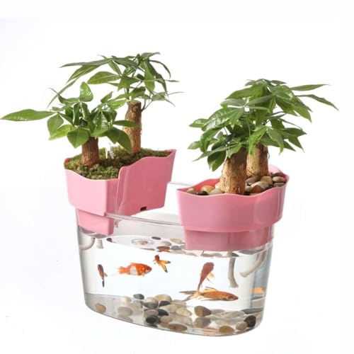 Pecera de escritorio Aquarium Kleine Desktop Kreative Hause Wohnzimmer Schildkröte Goldfisch Tank Wasser Aquarium Landschaftsbau Topfpflanzen Decoración Pecera von HASMI