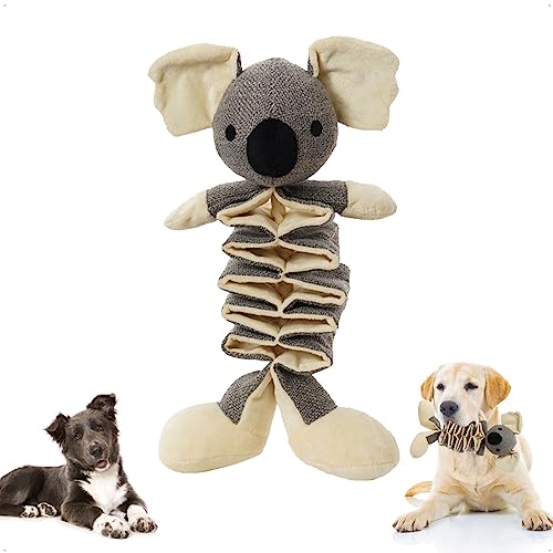 Dog Toys Soft Squeaky Durable Interactive Dog Chew Toys Stuffed Dog Toys Stimuliert Puppy Teething Plush Animal Active Chewing Outdoor Reduce Boredom Squeaky Plush Durable Pet Interactive Koala von HATNOKIL