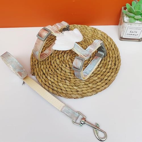 Leashes Set niedliches Hundegeschirr mit Engelsflügeln, Welpengeschirr, weiche Weste für kleine Hunde für Mädchen, einfache Kontrolle, Hundegeschirr, Haustier-Spaziergangstraining, verstellbar für von HATNOKIL