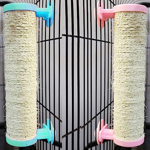 2pcs Cat Scratching Posts Cage - Cat Scratching Pole Designed for Cage Cat Scratcher Sisal Cat Cage Scratching Post Cat Furniture (Size : 2) von HAVERN