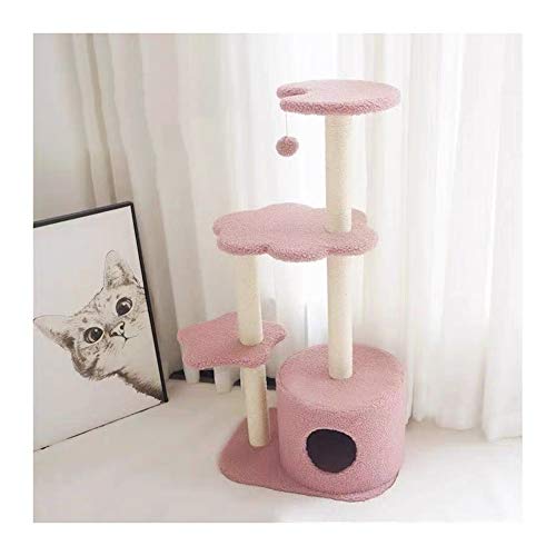 Kratzbaum Klein, Kratzbaum Cat Tower Stern Mond Wolke Cat Klettergerüst Rosa Sisal Katzenspielzeug Nette Katze Wurf Katze Scratcher Katze Springen Plattform (Size : B) von HAVERN