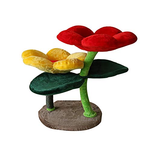 Kratzbaum Klein, Kratzbaum Cat Turm Farbe Blumen-Katze Klettergerüst Aus Holz Kleiner Katze Spielzeug Katze Springen Plattform Kratz (Size : A) von HAVERN