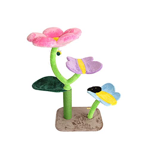 Kratzbaum Klein, Kratzbaum Cat Turm Farbe Blumen-Katze Klettergerüst Aus Holz Kleiner Katze Spielzeug Katze Springen Plattform Kratz (Size : B) von HAVERN