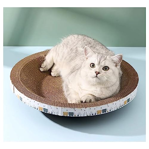 Kratzunterlage für Katzen, Runden Katzenkratzer mit hoher Dichte für Kratzbäume und Möbel,Kratzbäume aus Pappe, Kratzpads für schlafende Katzen im Innenbereich, Kratzbaum für Katzen (Size : 1) von HAVERN