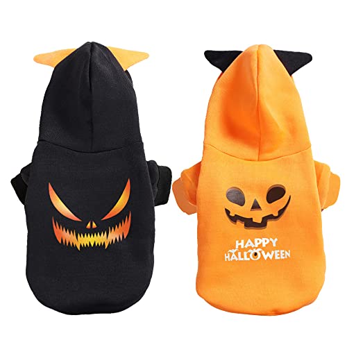 GANDUNQI Halloween-Kürbis-Pullover, Hundekostüme, Katzen- und Hundefest-Party-Kostüme, Cosplay-Verwandlungskostüme, Halloween-Haustier-Kostüm-Requisiten (2 Stück)-XL von HAZARA