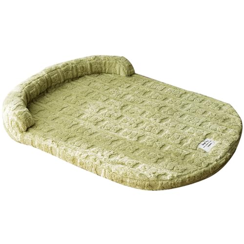 HAZARA Haustierbett, Großer Hundebett Luxus Orthopädisch Hundesofa Winter Warm Hundekorb Waschbar Vier Jahreszeiten Hundebett,Grün,L 65 * 50cm von HAZARA