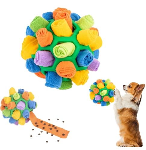 Schnüffelball für Hunde, Grün Schnüffelteppich Schnüffelspielzeug, Interaktives Hundespielzeug Schnüffelball, Hundeschnüffelball, Haustier Snuffle Ball Toy, Hundetraining für alle Hunderassen von HBSFBH