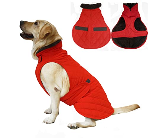 HCMIZI Fleece-gefütterte warme Hundejacke für Welpen, Winter, kaltes Wetter, weich, winddicht, für kleine Hunde (klein) von HCMIZI