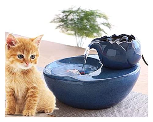 Pet Water Dispenser, Silent Cat Water Fountain, Automatic Pet Water Dispenser Suitable for Small and Medium Pets Cat Fountain (Blue) von HCPJY