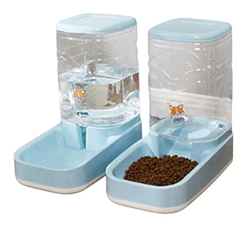 Pet Water Dispenser Automatic Pet Feeder 3.8L Automatic Dog Feeder and Water Dispenser Set Gravity Self Feeding Food Waterer von HCPJY