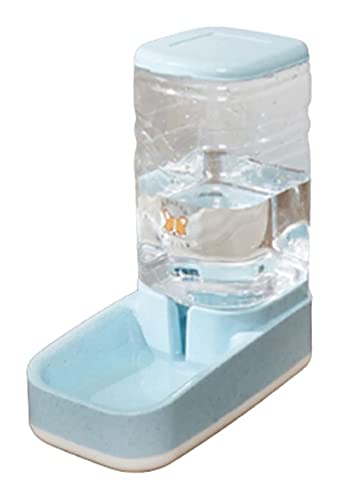 Wasserspender für Haustiere, Katze/Hund, hohe Kapazität, Futterspender und Wasserspender-Set, 3,8 l Katzenbrunnen (Wasserspender) von HCPJY