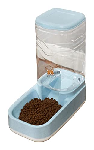 Wasserspender für Haustiere, Katze/Hund, hohe Kapazität, Futterspender und Wasserspender-Set, 3,8 l Katzenbrunnen (Wasserspender) von HCPJY