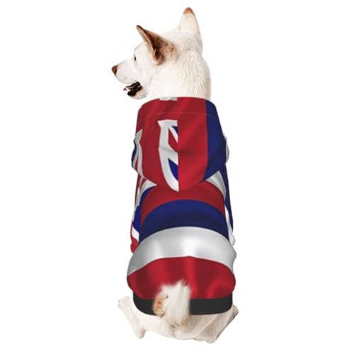 Hunde-Kapuzenpullover für Herbst und Winter, gemütliche Haustierkleidung für Outdoor-Aktivitäten, Flagge von Hawaii, amerikanischer Batikdruck, Haustiere tragen Hoodies von HCVXBSA