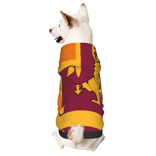 Hunde-Kapuzenpullover für Herbst und Winter, gemütliche Haustierkleidung für Outdoor-Aktivitäten, Sri Lanka-Flagge, Batikdruck, Haustier-Kapuzenpullover von HCVXBSA