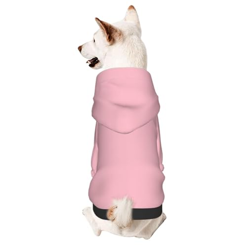 Hunde-Kapuzenpullover für Herbst und Winter, gemütliche Haustierkleidung für Outdoor-Aktivitäten, natürliches rosa Batikmuster, Haustier-Kapuzenpullover von HCVXBSA