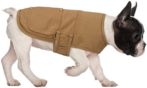 HDE Canvas Hundeweste Wasserdichte Jacke Kaltwettermäntel für S-XL Hunde Braun - M von HDE