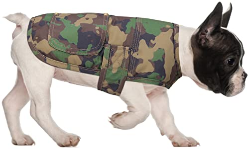 HDE Canvas Hundeweste Wasserdichte Jacke Kaltwettermäntel für S-XL Hunde Ente Camo - M von HDE