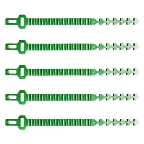 HDGSAFD 5 Stück Garten-Astbinder, Aststützgurte, Verstellbare Grünpflanzenbinder, 33 cm Grüne Fischgrätenbinder Für Große Sträucher, Bäume Und Blühende Pflanzen von HDGSAFD