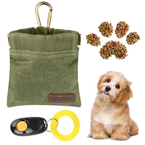 Leckerli-Tasche für Hundetraining,Freihand-Hundeleckerli-Tasche mit automatischem Verschluss,robuste Hundefuttertasche kompakt & funktionell Baumwollfuttertasche Hundetraining für schnelle Belohnung von HDHGXUJRD