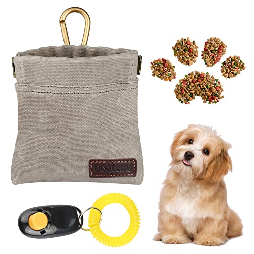 Leckerli-Tasche für Hundetraining,Freihand-Hundeleckerli-Tasche mit automatischem Verschluss,robuste Hundefuttertasche kompakt & funktionell Baumwollfuttertasche Hundetraining für schnelle Belohnung von HDHGXUJRD