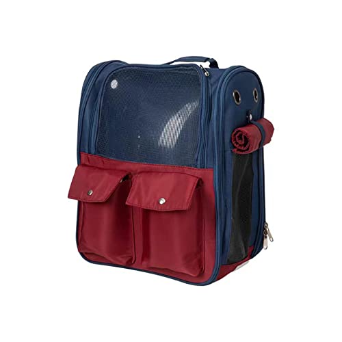 HDKEAN Rucksack, Haustier-Tragerucksack, leichte Tragetaschen für Katzen, Hunde, tragbarer Kleintierkäfig, ausgehende Stofftasche, Katzen-Reisetasche von HDKEAN