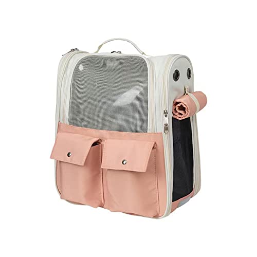 HDKEAN Rucksack, Haustier-Tragerucksack, leichte Tragetaschen für Katzen, Hunde, tragbarer Kleintierkäfig, ausgehende Stofftasche, Katzen-Reisetasche von HDKEAN