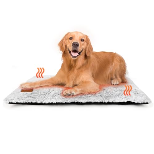 HDLKRR Katzenbett, selbstwärmendes Katzenbett, selbstheizend, extra warme Thermo-Haustierbett-Unterlage für drinnen und draußen, beruhigendes Hundebett, Haustierkissen, 80 x 60 cm von HDLKRR