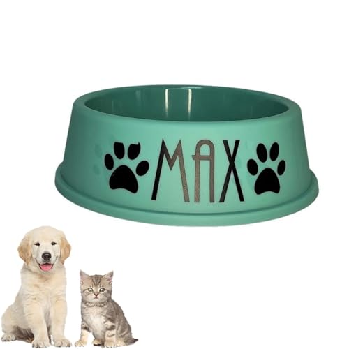 Personalisierte Hundenäpfe Mit Name, Benutzerdefinierte Haustier Hund Katze Name Futter Wassernapf Für Haustiere Katzen Und Welpen(Green) von HDLOVE