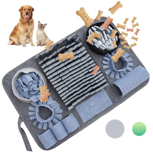 HDOELGP Haustier Hunde Katzen Kaninchen Training Matten Smart Toys Fütterungsmatten Interaktive Geruchsteppiche Ultra Strapazierfähiges Material 8 Trainingselemente Maschinenwaschbar pessimistisch von HDOELGP